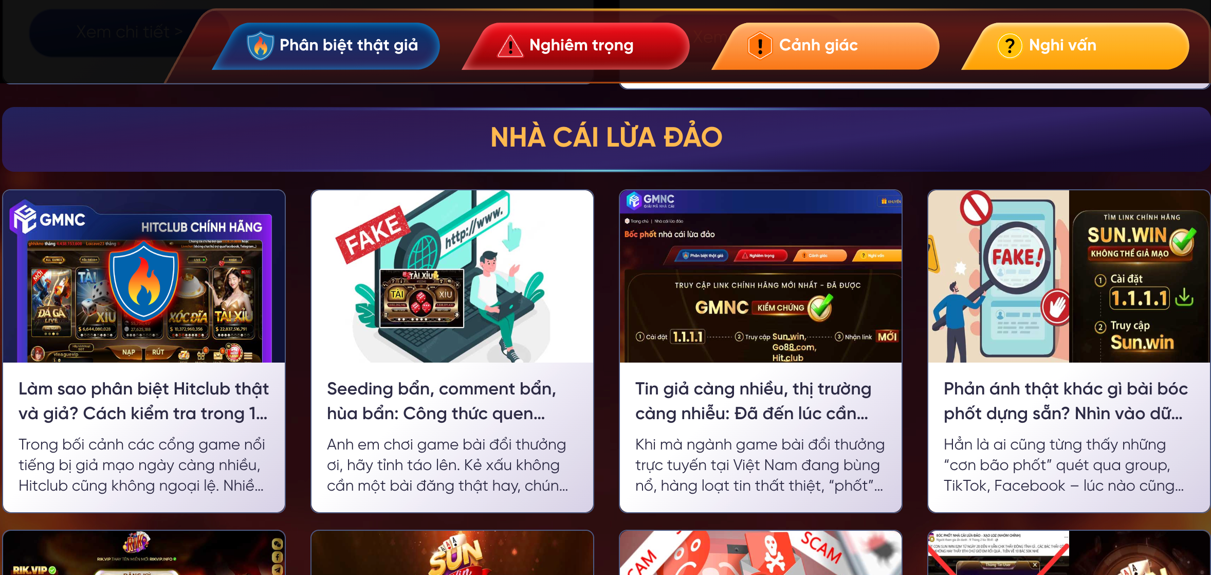 Xem thông tin nhà cái lừa đảo tại GMNC